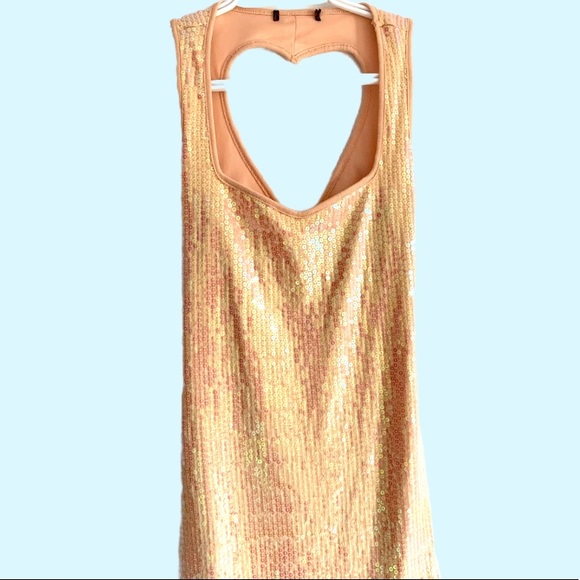 Y2K bodycon heart sequin dress - Picture 5 of 5